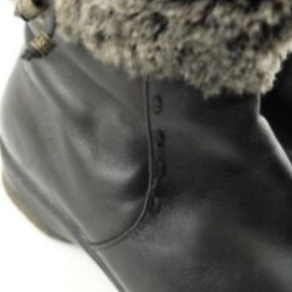 Biondo Womens Wool Lined Black Leather Mid-Calf Boots Size 10M - Picture 3 of 7